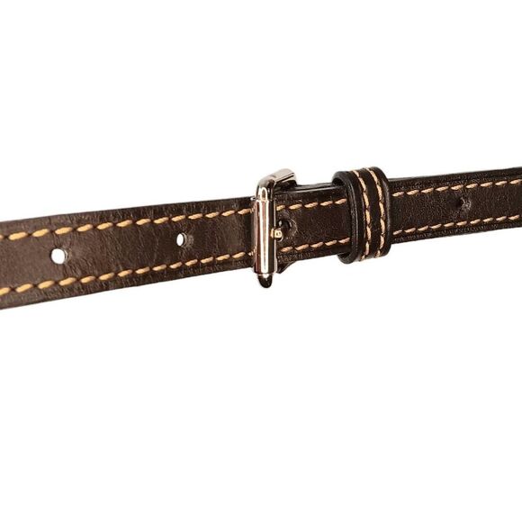 Dooney and Bourke Brown Red Faux Crocodile Embossed Small Mini Crossbody Purse - Picture 13 of 16